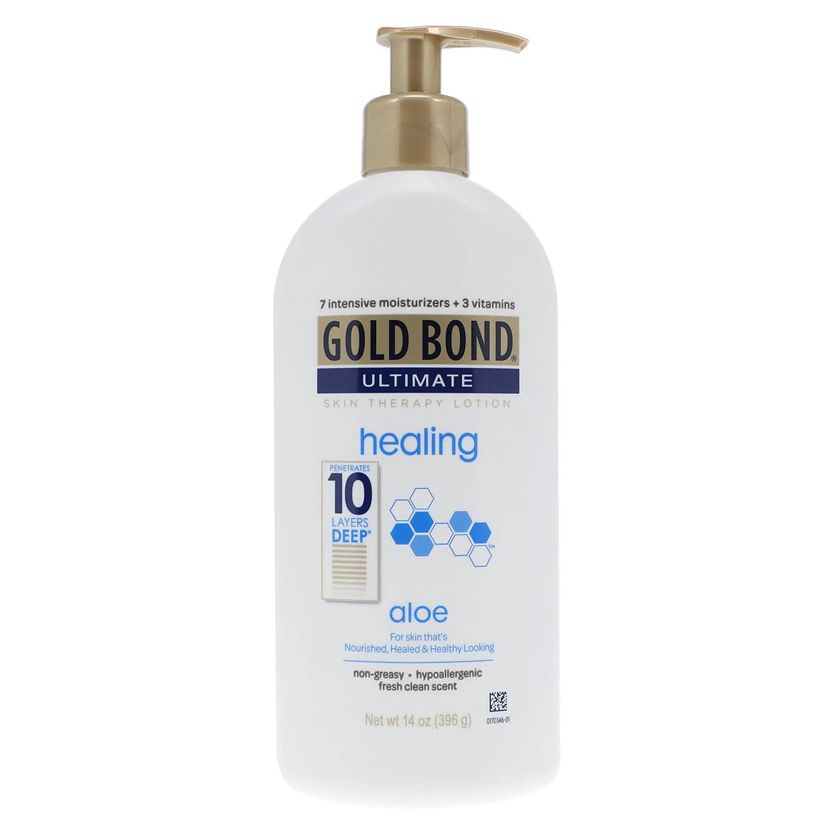 Gold Bond Ultimate Restoring Lotion, Vitamins A/C/E/Aloe Vera, 14 oz Bottle - Gold Bond Ultimate Lotion N-R - Image 1