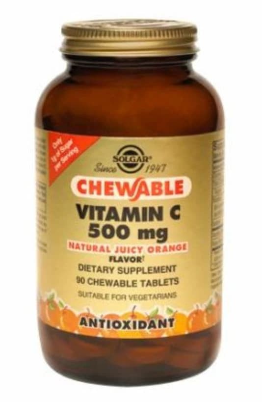 Garden of Life Vitamin C Chewable Tablets, 500mg, Orange Twist, 90 Count - Vit C Chewable Orange - Image 1