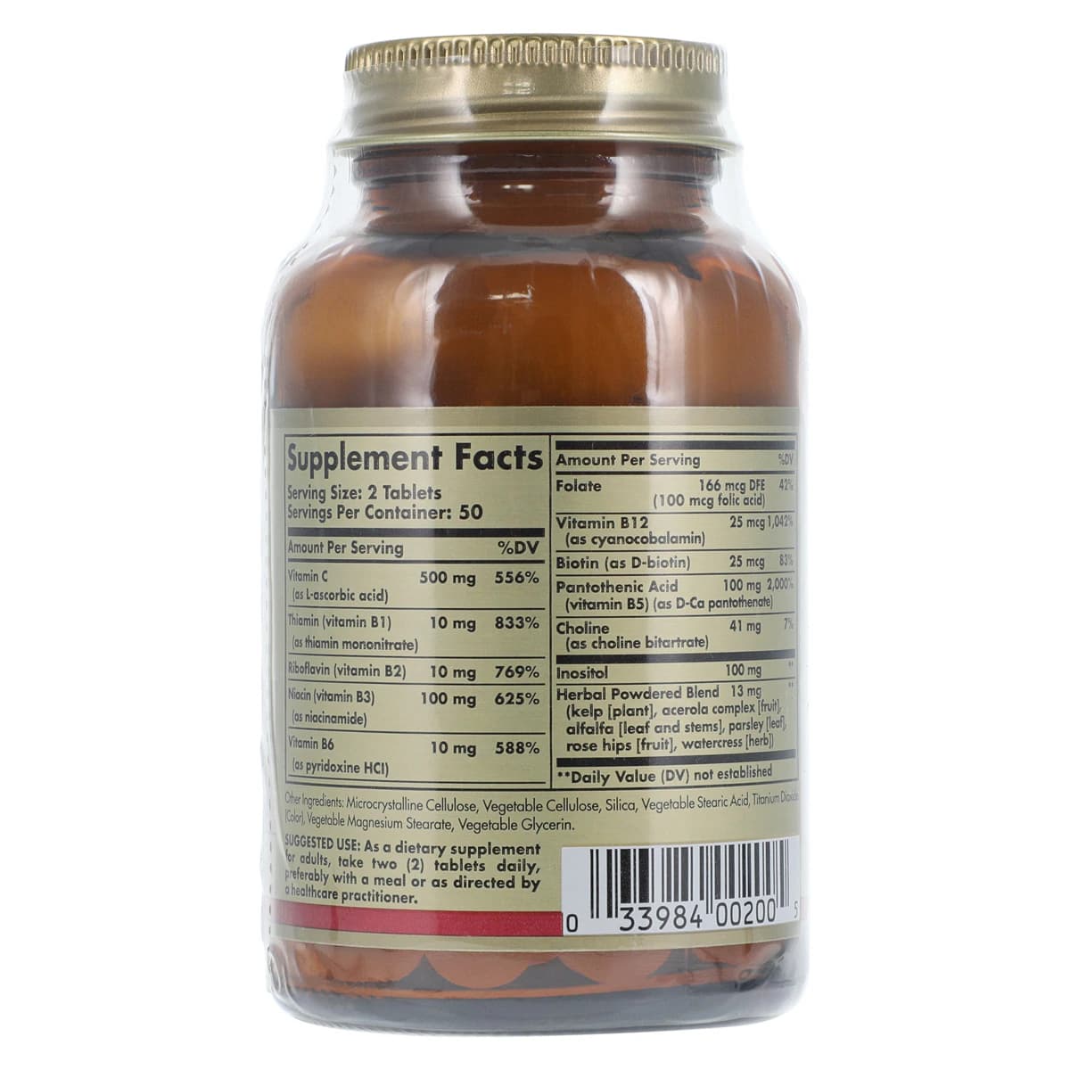 Garden of Life B-Complex with C Tablets, Vegetarian/Kosher, 100/Bottle thumbnail 2