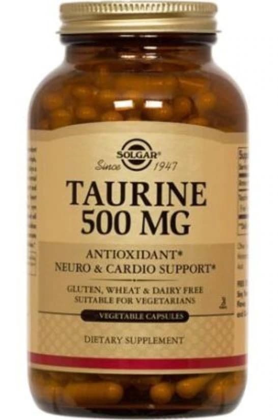 Garden of Life Taurine Vegicaps, 500mg, Vegetarian/Kosher, 100/Bottle - Taurine Vegicaps - Image 1