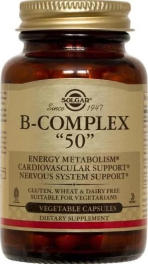 B-Complex "50" Adult Supplement Vegicaps, Vegetarian/Kosher, 250 Count Bottle - B-Complex "50" - Image 1
