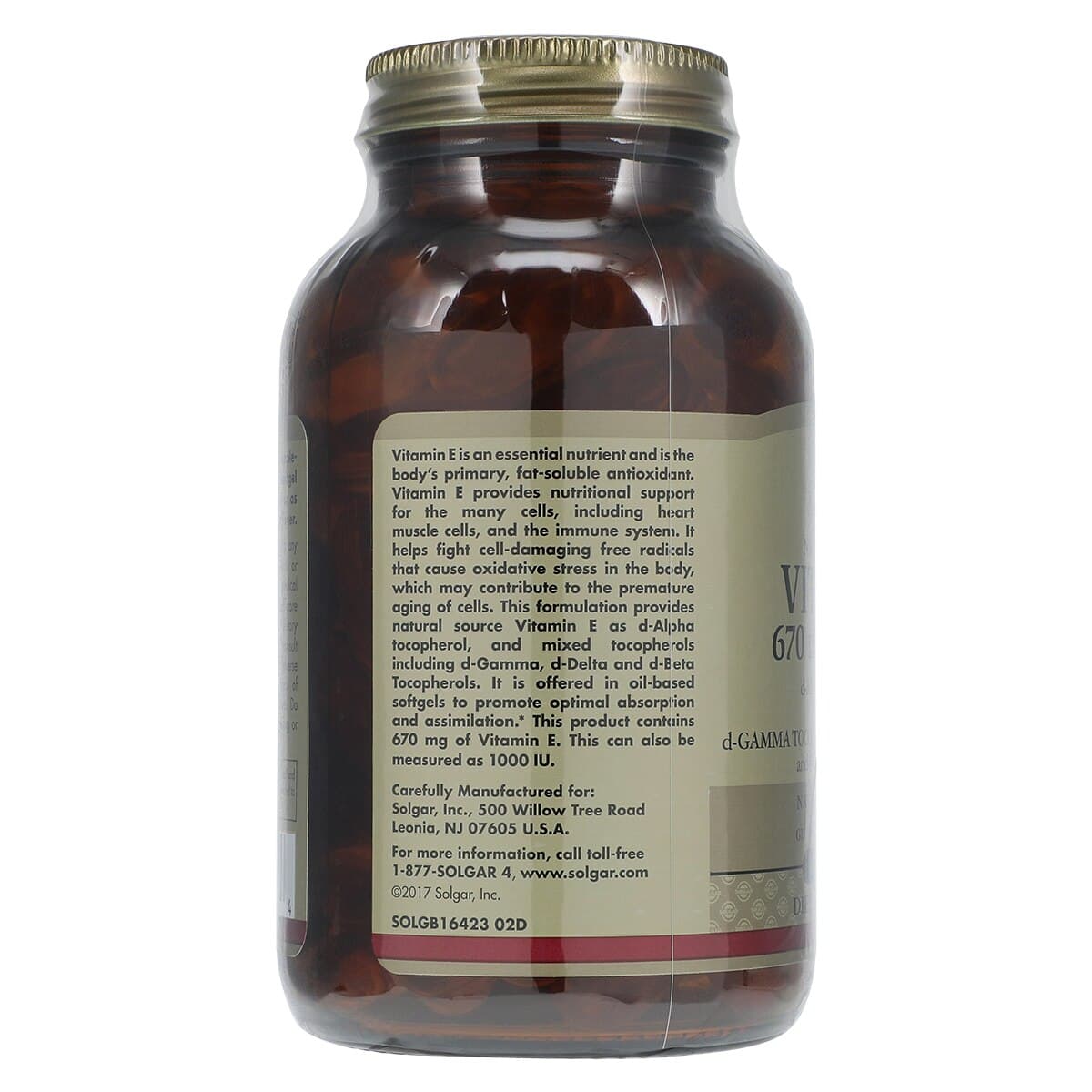 Garden of Life Vitamin E Mixed Softgels, 1000 IU, 100/Bottle thumbnail 4