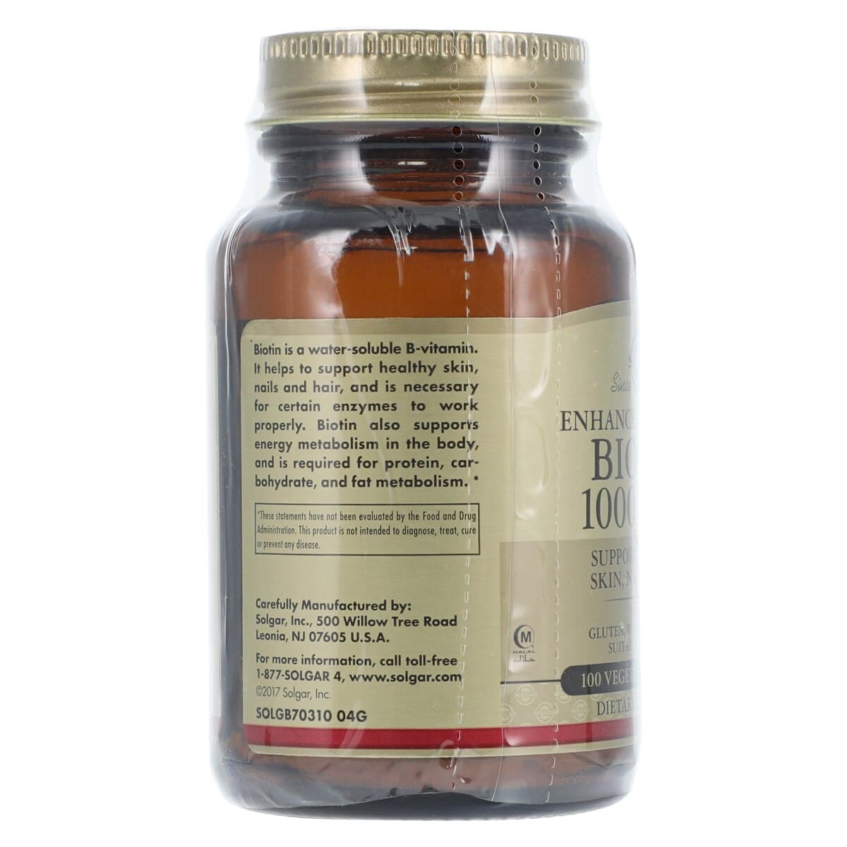 Garden of Life Biotin Capsules, 1000mcg, Vegetarian/Kosher, 100/Bottle thumbnail 3