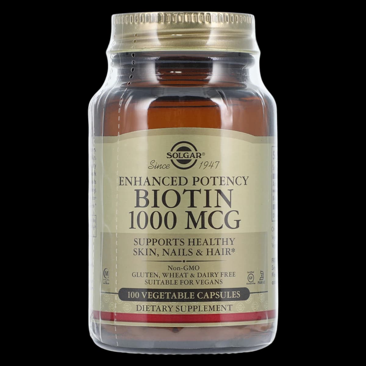 Garden of Life Biotin Capsules, 1000mcg, Vegetarian/Kosher, 100/Bottle - Biotin Capsules - Image 1