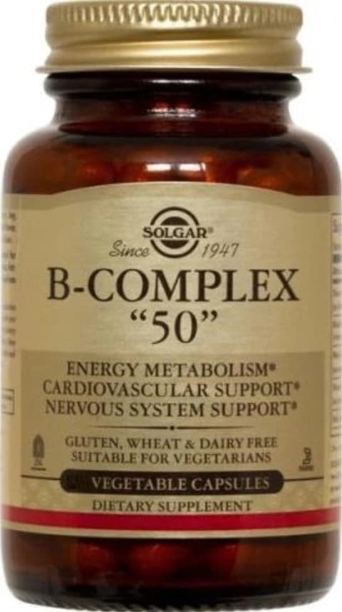 B-Complex "50" Adult Supplement Vegicaps, Vegetarian/Kosher, 100/Bottle - B-Complex "50" Tablets - Image 1