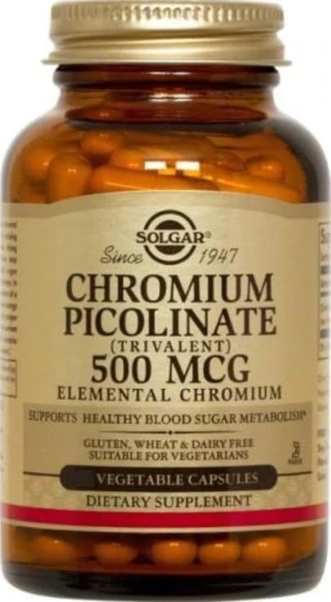 Chromium Picolinate Vegicaps, 500mcg, Vegetarian/Kosher, 120/Bottle - Chromium Picolinate Vegicaps - Image 1