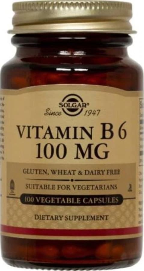 Garden of Life Vitamin B-6 Capsules, 100 mg, Vegetarian/Kosher Vegicaps, 100 Count - Vit B-6 Capsules - Image 1