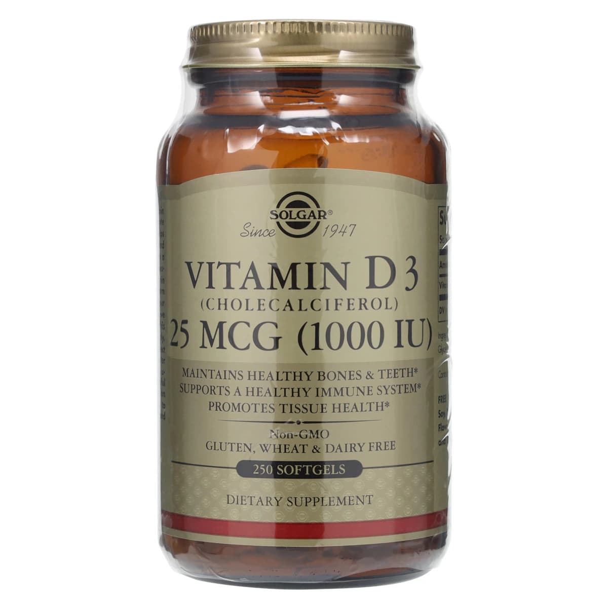 Garden of Life Vitamin D Softgels, 1000 IU, 250/Bottle - Vit D Softgels - Image 1