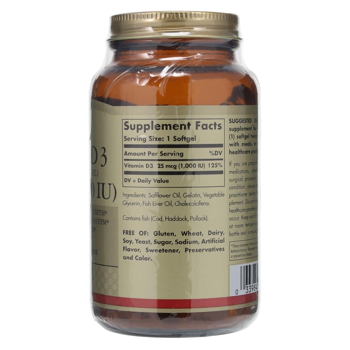 Garden of Life Vitamin D Softgels, 1000 IU, 250/Bottle thumbnail 2
