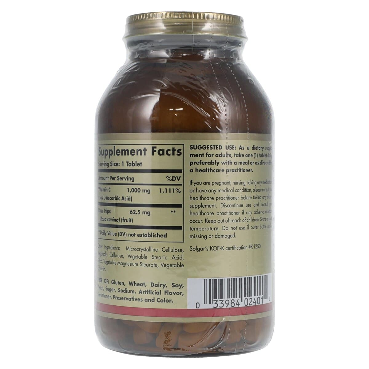 Garden of Life Vitamin C Tablets with Rose Hips, 1000mg, Vegetarian/Kosher, 250/Bottle thumbnail 2