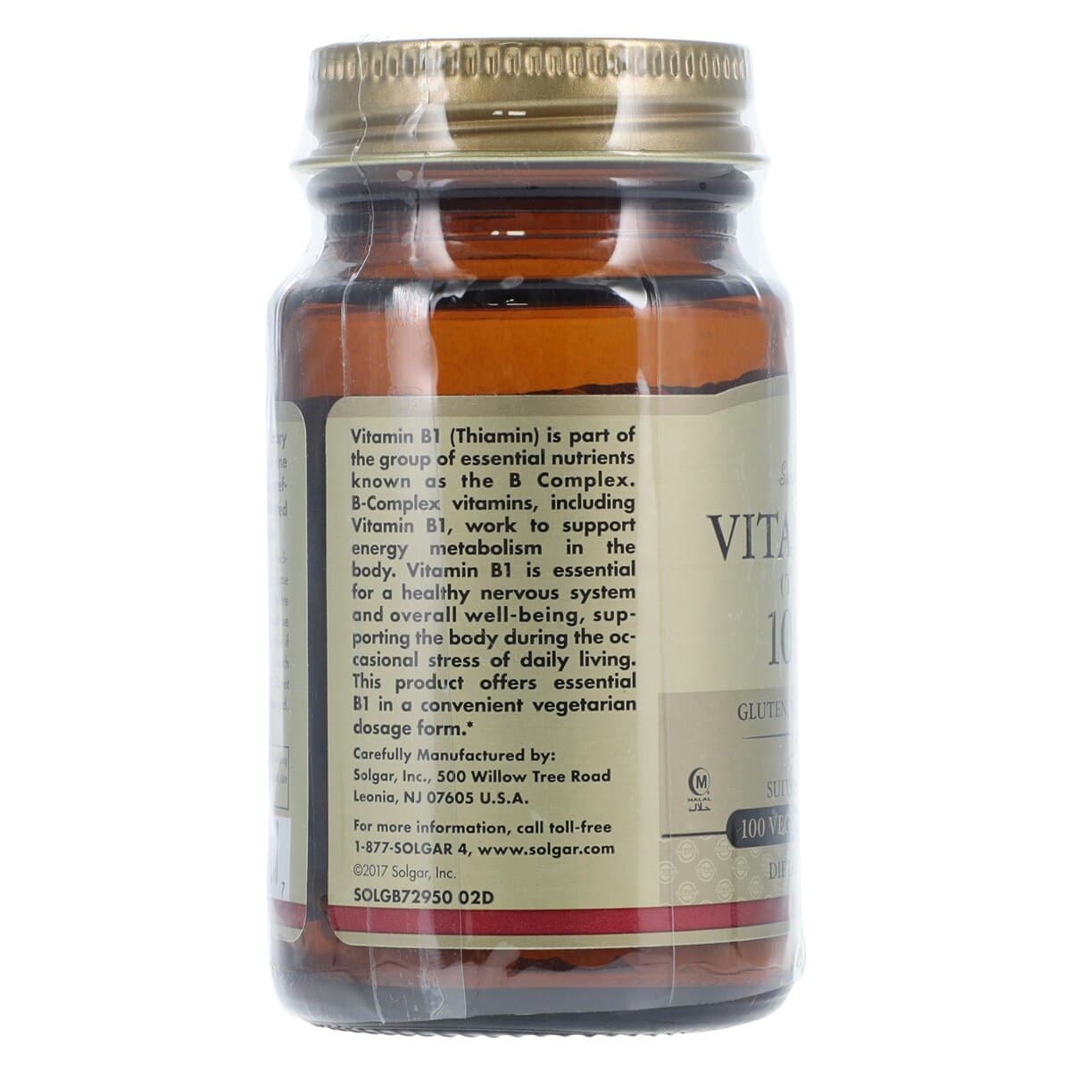 Garden of Life Vitamin B-1 (Thiamine) Capsules, 100mg, Vegetarian/Kosher, 100/Bottle thumbnail 3