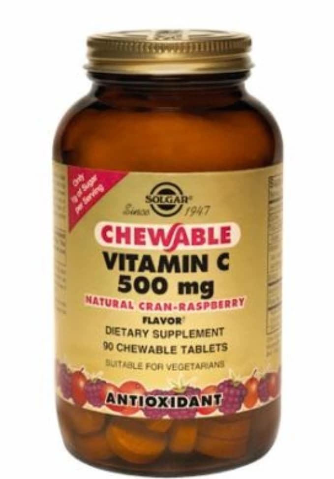 Garden of Life Vitamin C Chewable Tablets, 500mg, Cran-Raspberry, 90 Count - Vit C Chewable Cran Rasbry - Image 1