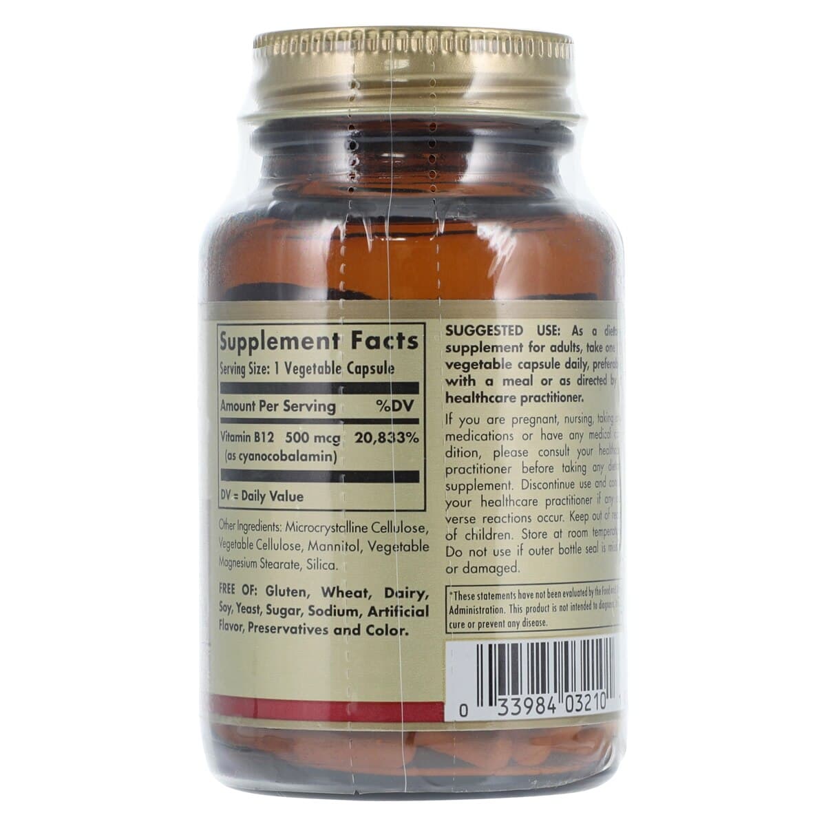 Garden of Life Vitamin B-12 Capsules, 500mcg, Vegetarian/Kosher, 100/Bottle thumbnail 2