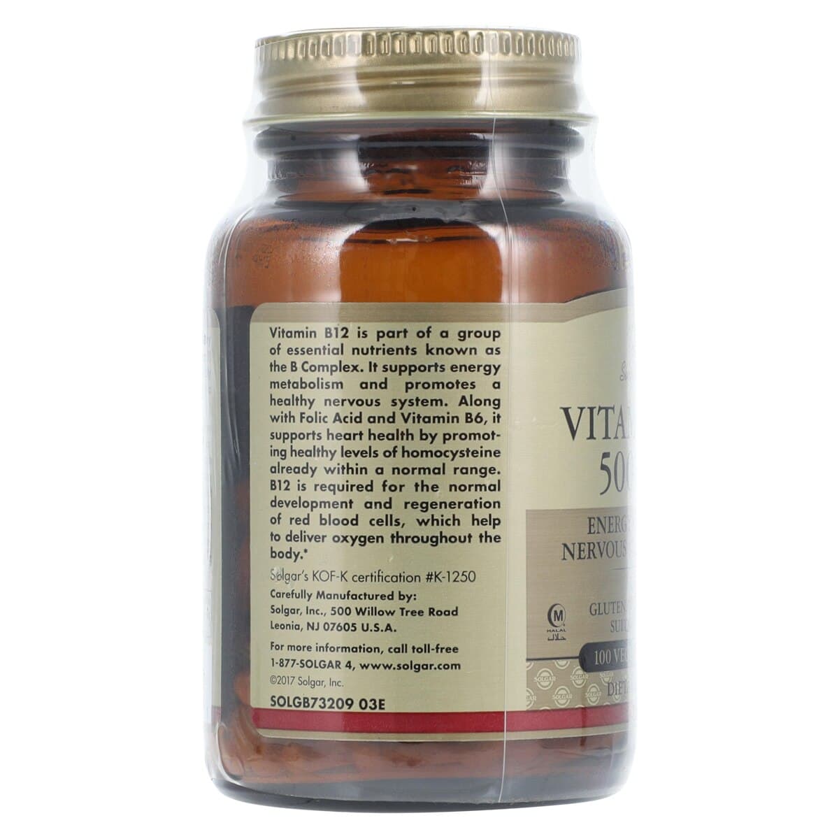 Garden of Life Vitamin B-12 Capsules, 500mcg, Vegetarian/Kosher, 100/Bottle thumbnail 3