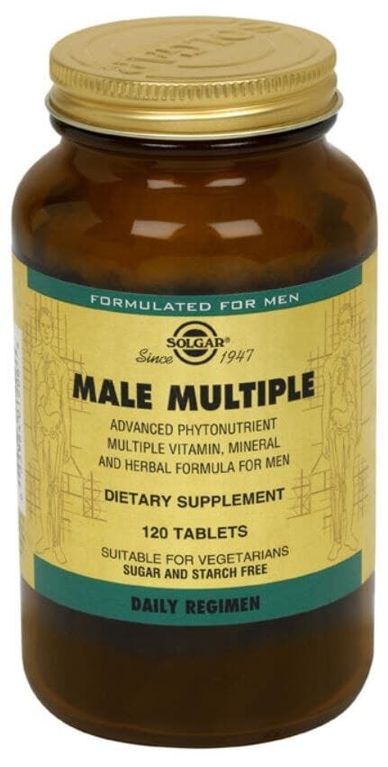 Garden of Life Male Multiple Supplement Tablets, Vegetarian, 120 Count - Male Multiple Tablets - Image 1