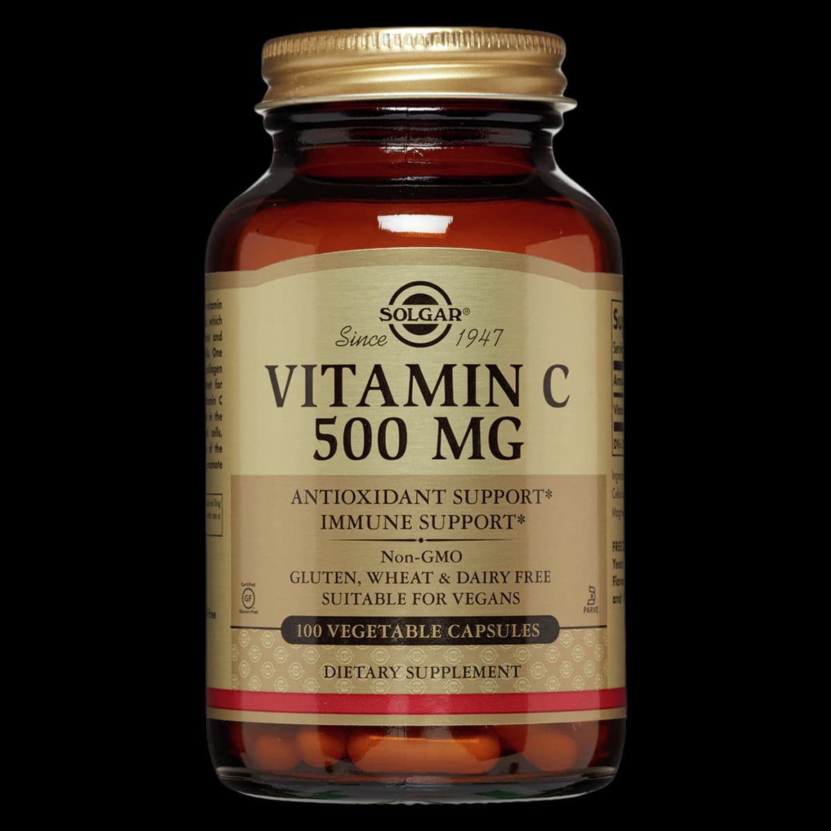 Garden of Life Vitamin C Vegicaps, 500 mg, 100 Vegetarian Capsules per Bottle - Vitamin C Vegicaps - Image 1