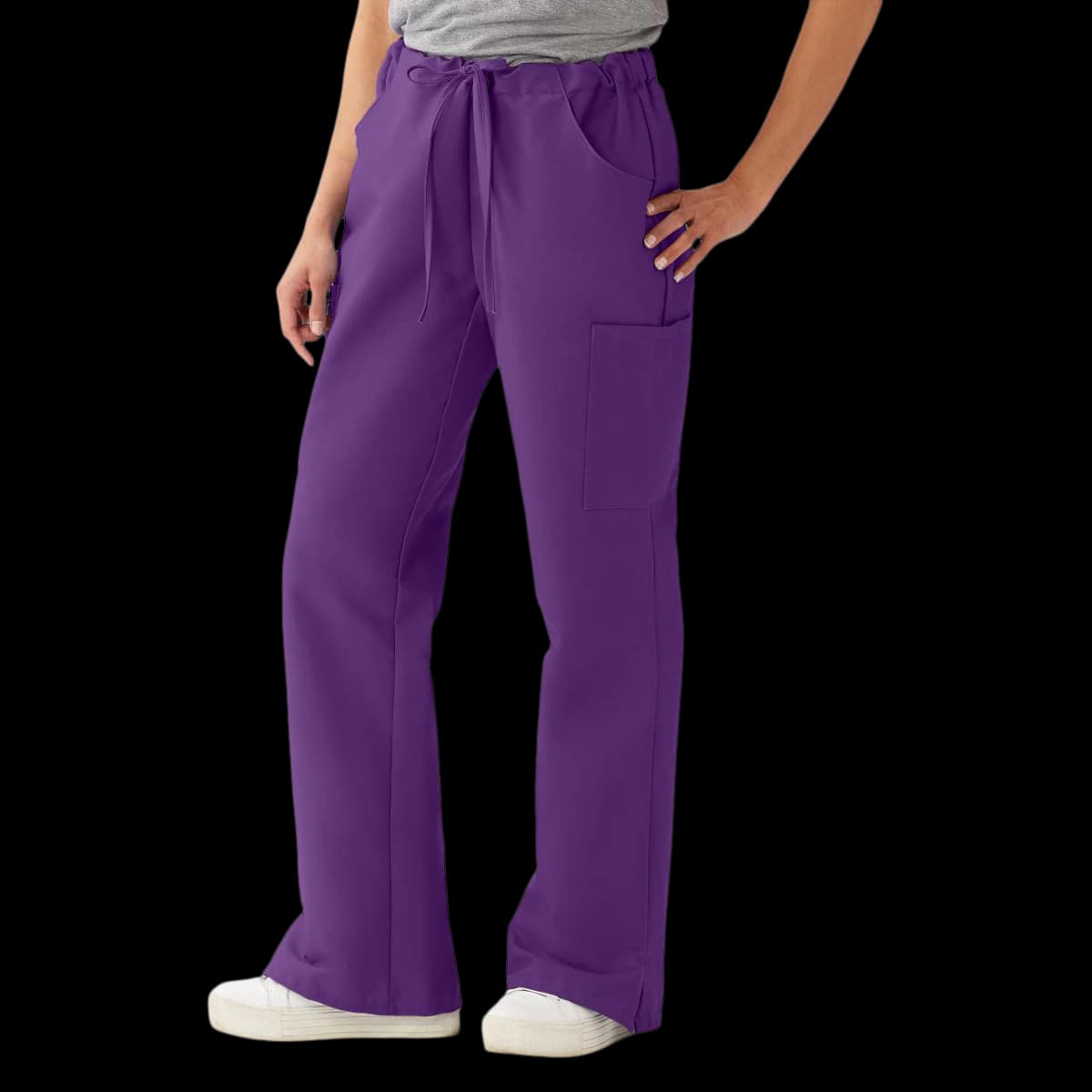ComfortEase by Medline Scrub Pant, Cargo 5 Pocket, Unisex, Purple, X-Small, 65% Polyester / 35% Cotton, 8865 - Scrub Pant Cargo 5 Pkt - Image 1
