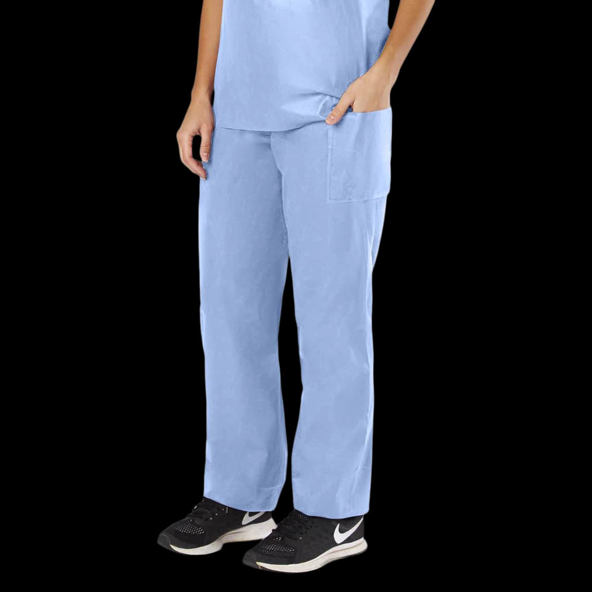Medline Disposable Drawstring Scrub Pants, Large, 30/Case - Scrub Pant Drawstring Disposab - Image 1