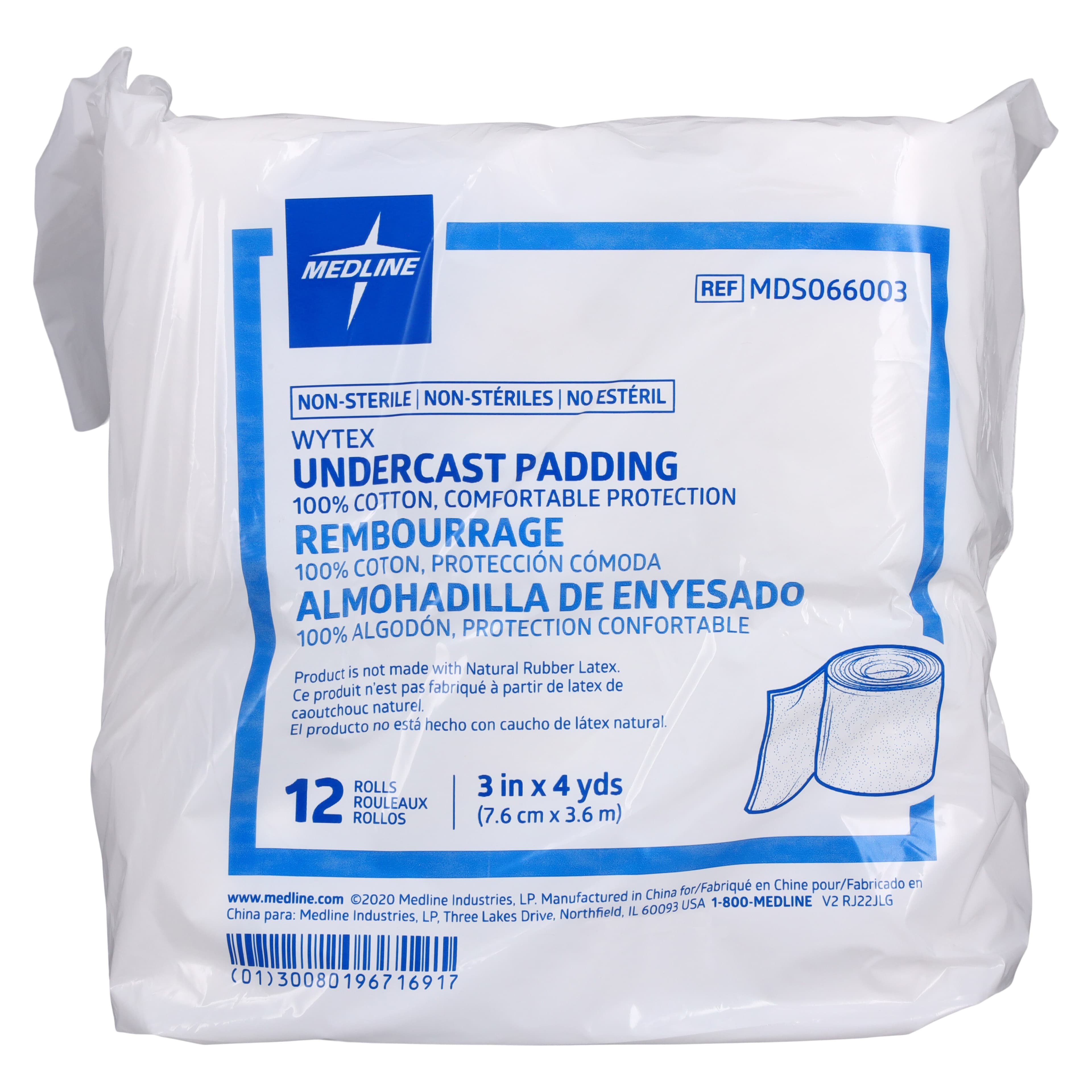 Wytex Undercast Padding, White, 3" x 4 yd, Non-Sterile thumbnail 3