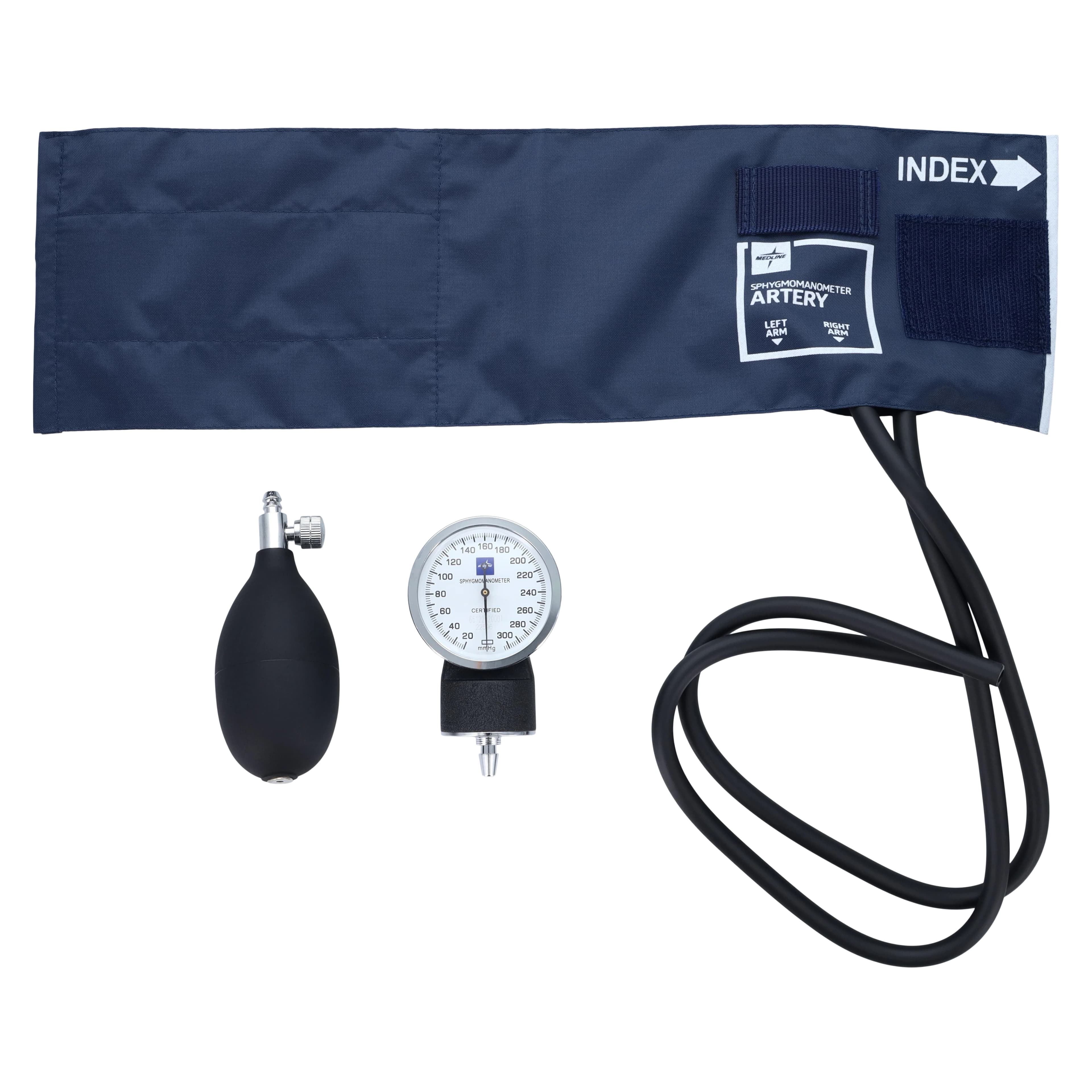 Medline Range Finder PVC Handheld Aneroid Sphygmomanometer, Child, Latex-Free, Black, 1 Each thumbnail 3