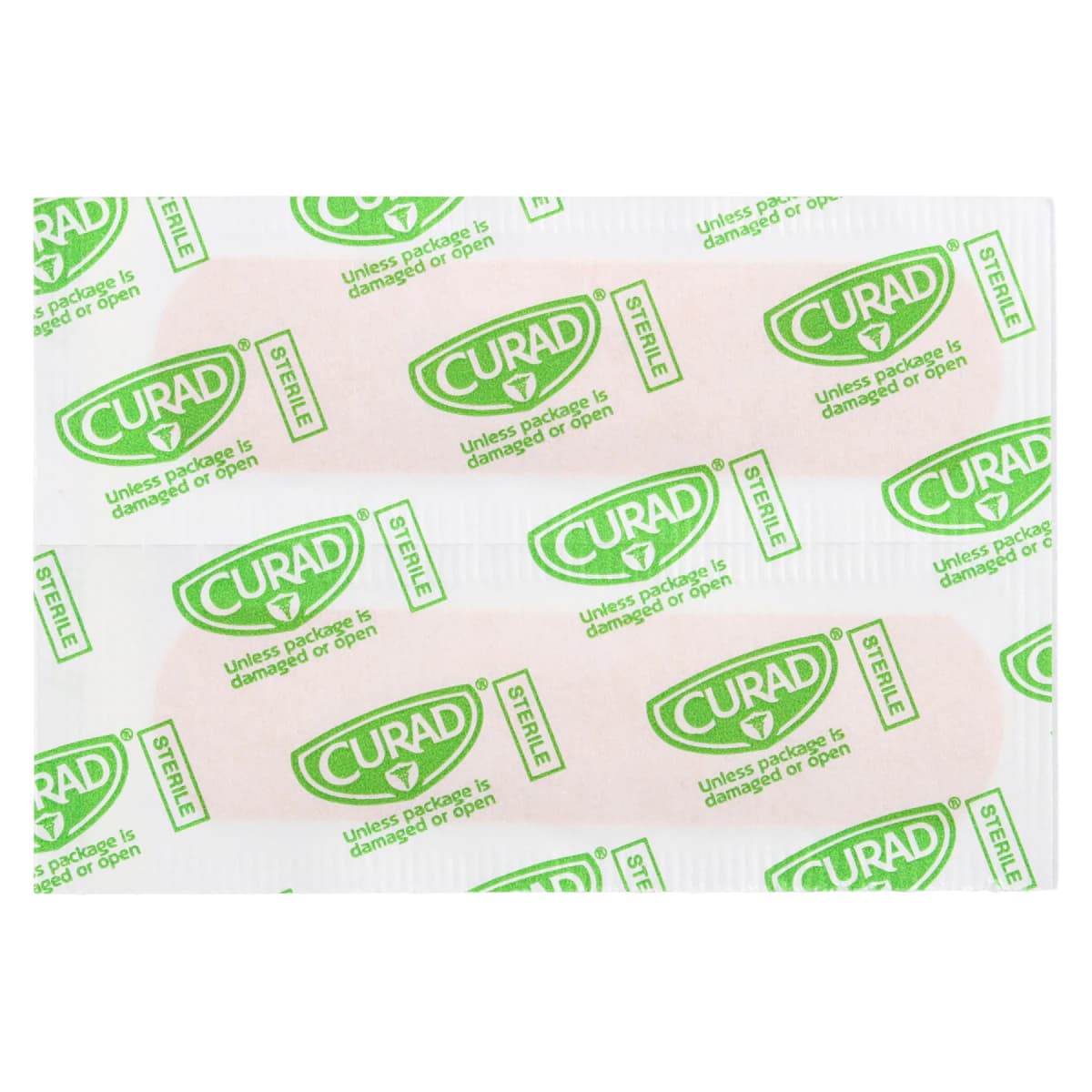 Curad Adhesive Bandage, Plastic Strip, 3" x 0.75", Natural/Tan, Sterile, 100/Box thumbnail 3