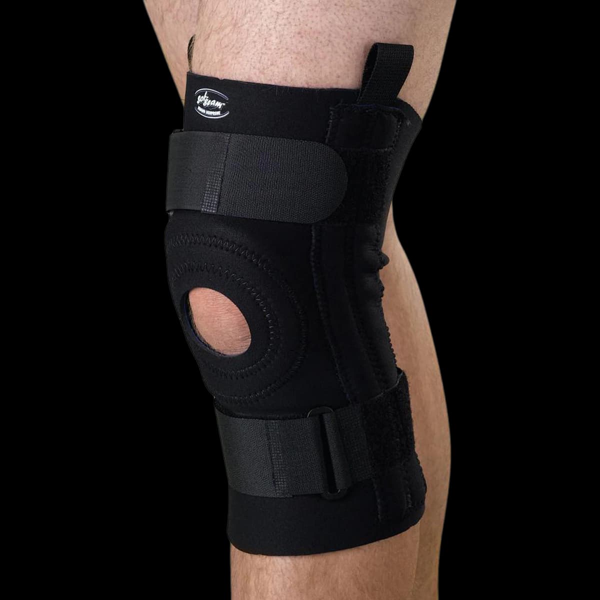 Medline Sleeve Support Knee, Neoprene, Black, Size Small (13-14") - Support Knee Black Neoprene - Image 1