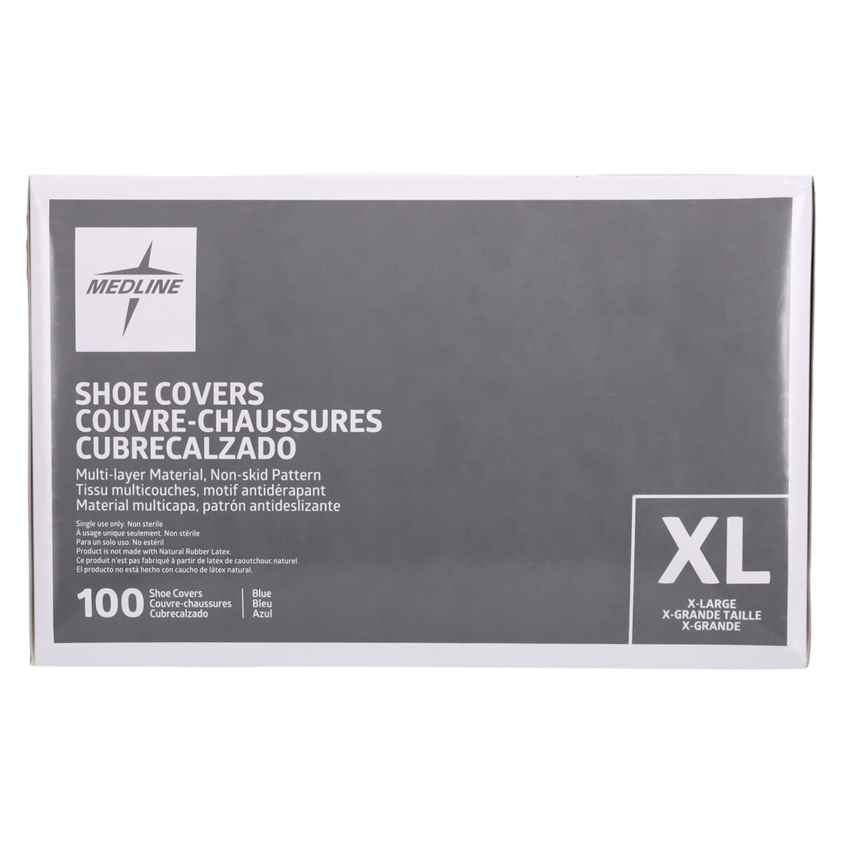 Medline Cover Shoe Unisex Blue, X-Large, Elastic, Non-Sterile, Disposable, 100/Box thumbnail 6