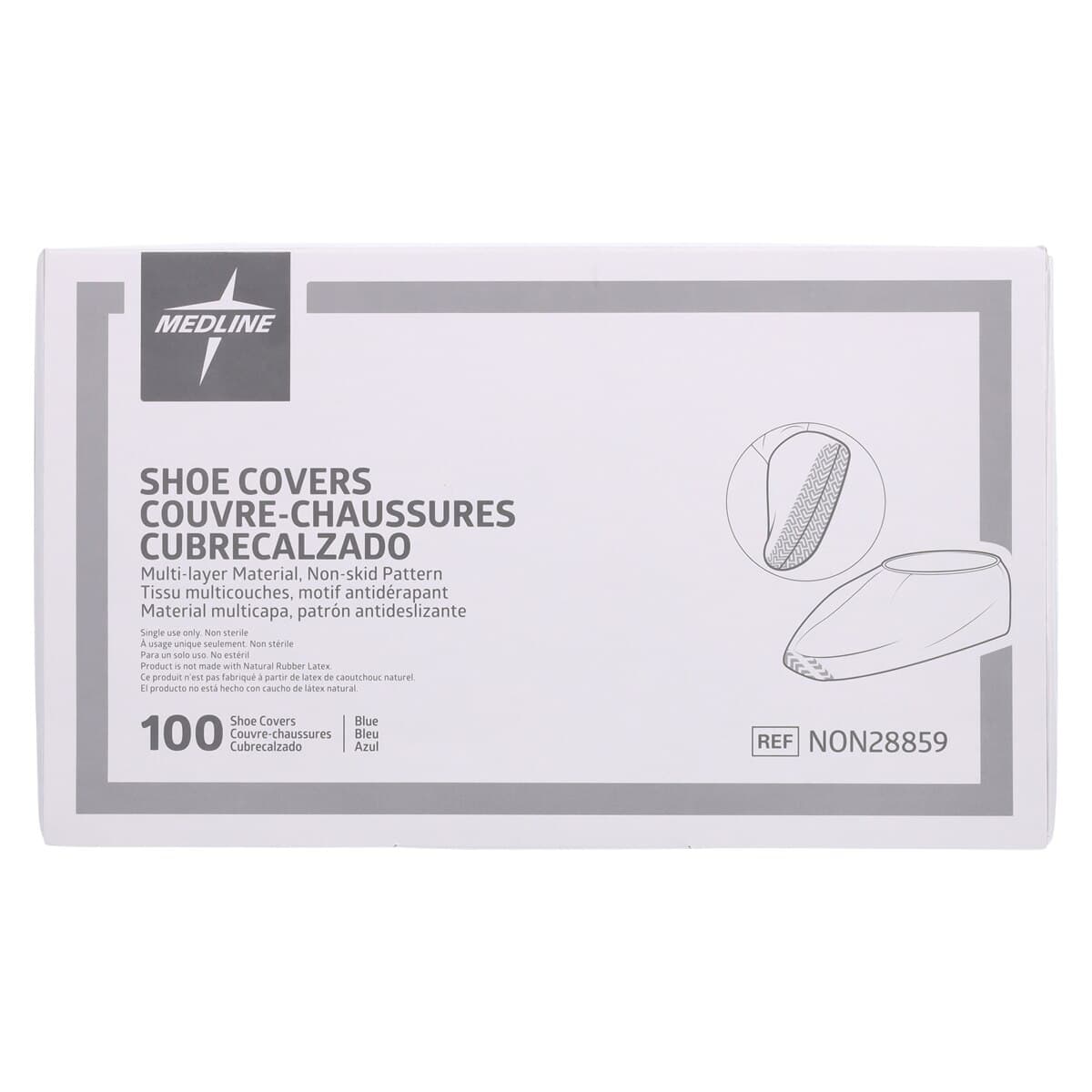Medline Cover Shoe Unisex Blue, X-Large, Elastic, Non-Sterile, Disposable, 100/Box thumbnail 7