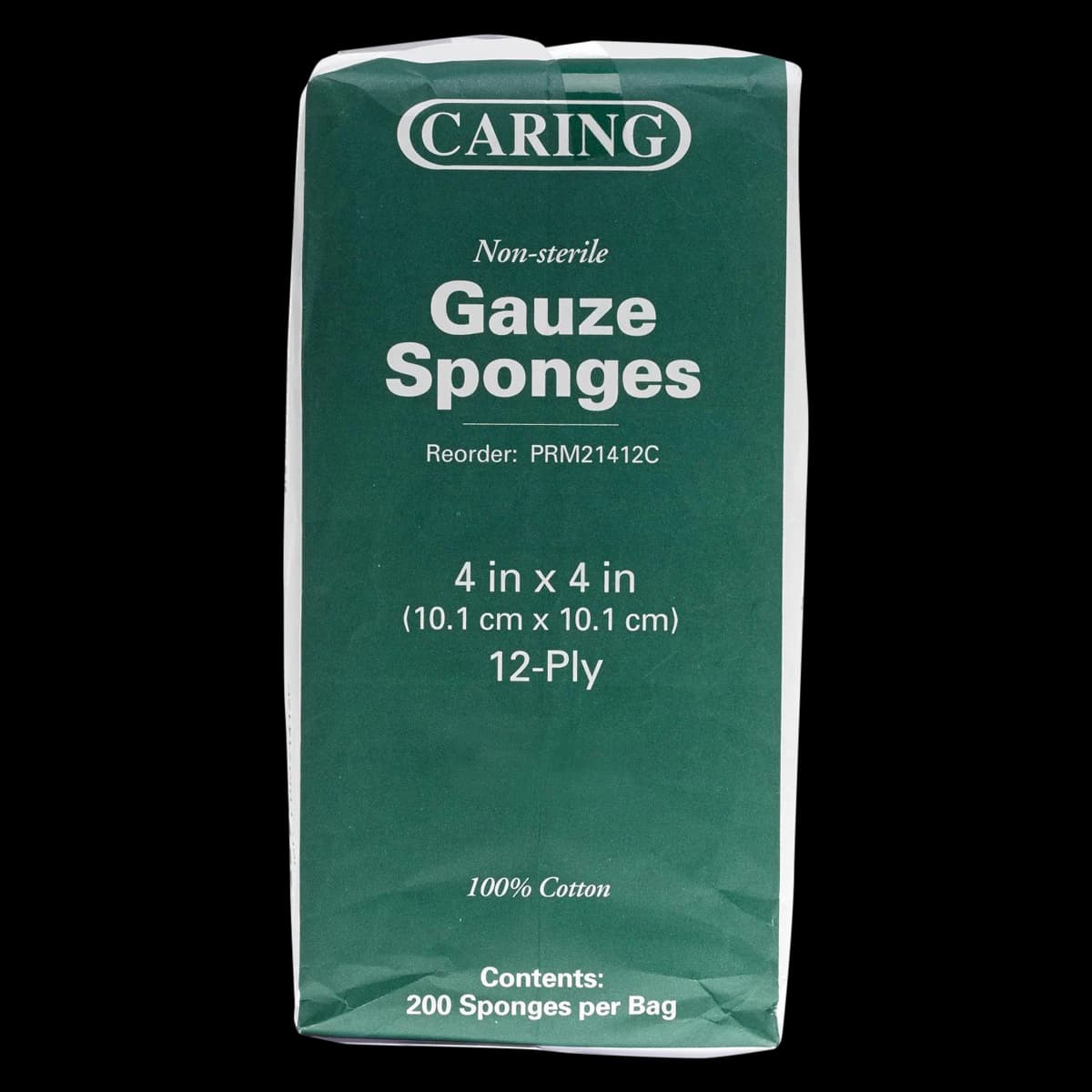 Medline 100% Cotton Woven Gauze Sponge, 4x4", 12 Ply, Sterile, Non-Latex - Gauze Sponge Woven NS 12Ply - Image 1