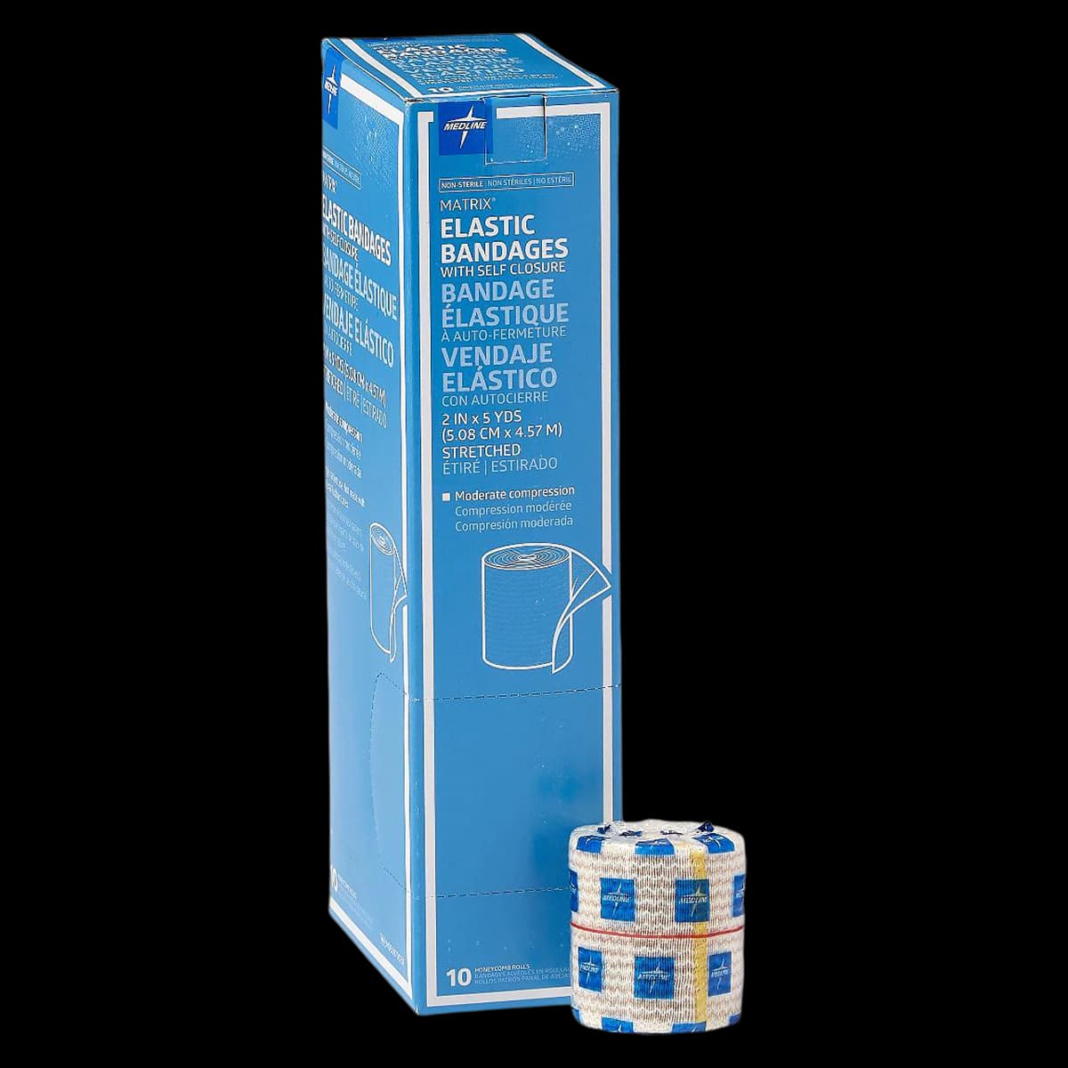 Medline Matrix Stretch Bandage, Elastic, 2" x 5 yd, 10/Box thumbnail 2