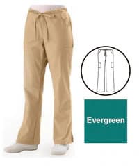 ComfortEase by Medline Scrub Pant, Cargo 5-Pocket, Tall, Evergreen, 65% Polyester / 35% Cotton, Style 8865, Small, Each - Scrub Pant Cargo 5 Pkt Tall - Image 1