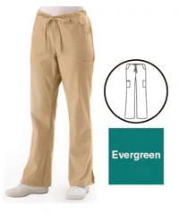 ComfortEase by Medline Unisex Cargo Scrub Pant, 5 Pockets, Evergreen, 3X-Large, 65% Polyester/35% Cotton, Style 8865 - Scrub Pant Cargo 5 Pkt Petite - Image 1