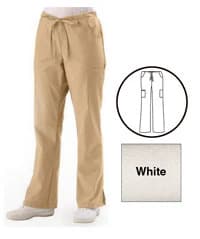 ComfortEase by Medline Scrub Pant, Cargo 5-Pocket, Tall, White, 65% Polyester / 35% Cotton, Style 8865, Each - Scrub Pant Cargo 5 Pkt Tall - Image 1