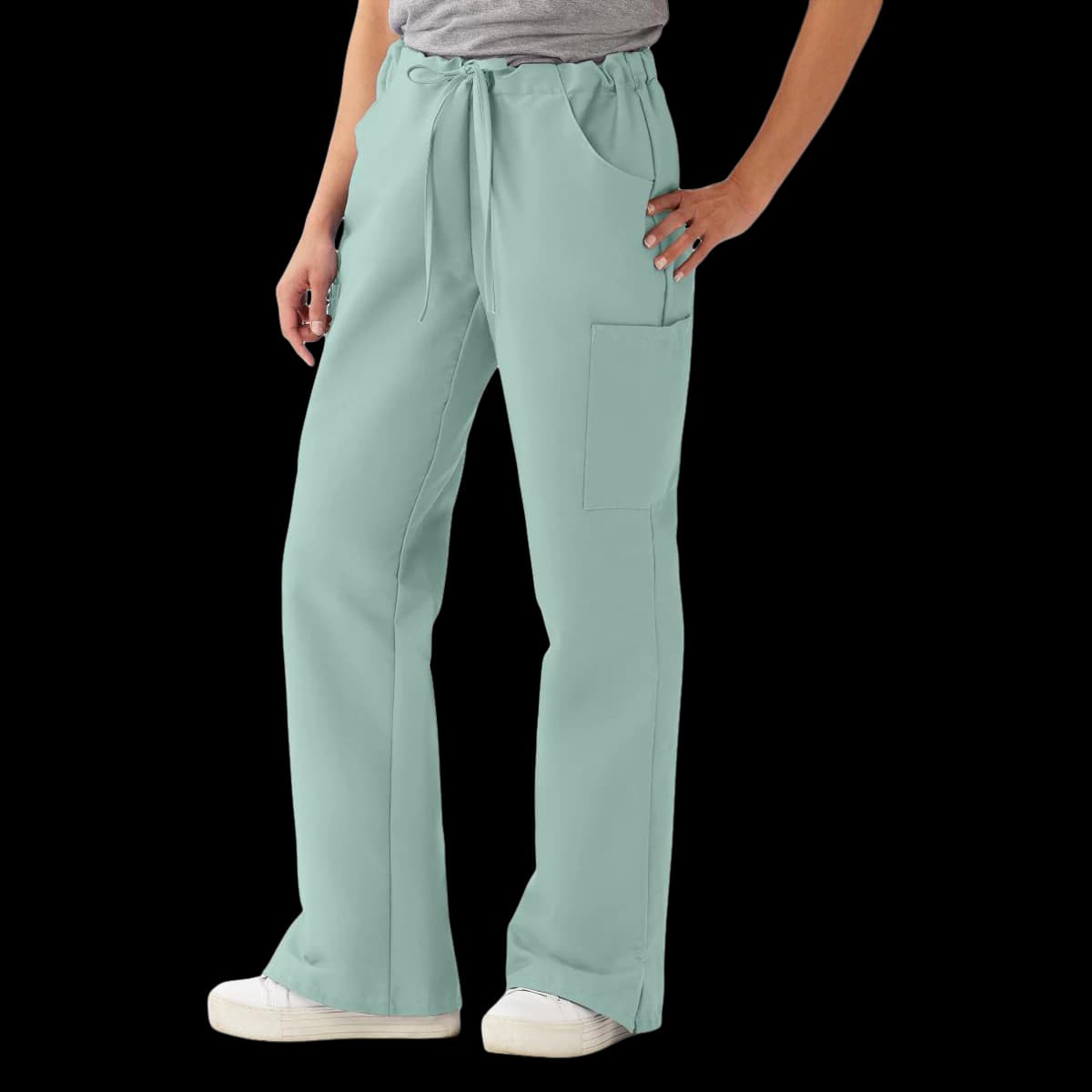 ComfortEase by Medline Scrub Pant, Cargo 5 Pocket, Unisex, Large, Seaspray, 65% Polyester / 35% Cotton, 8865 - Scrub Pant Cargo 5 Pkt - Image 1