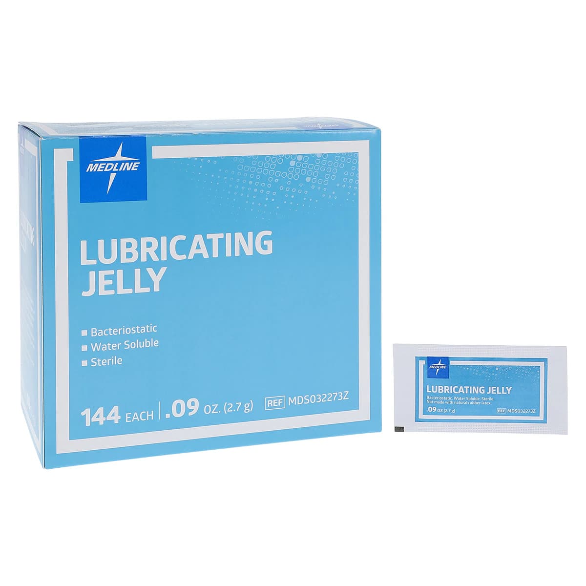 Medline Lubricating Jelly, Sterile, 2.7 g Foil Packets, 144/Box thumbnail 2
