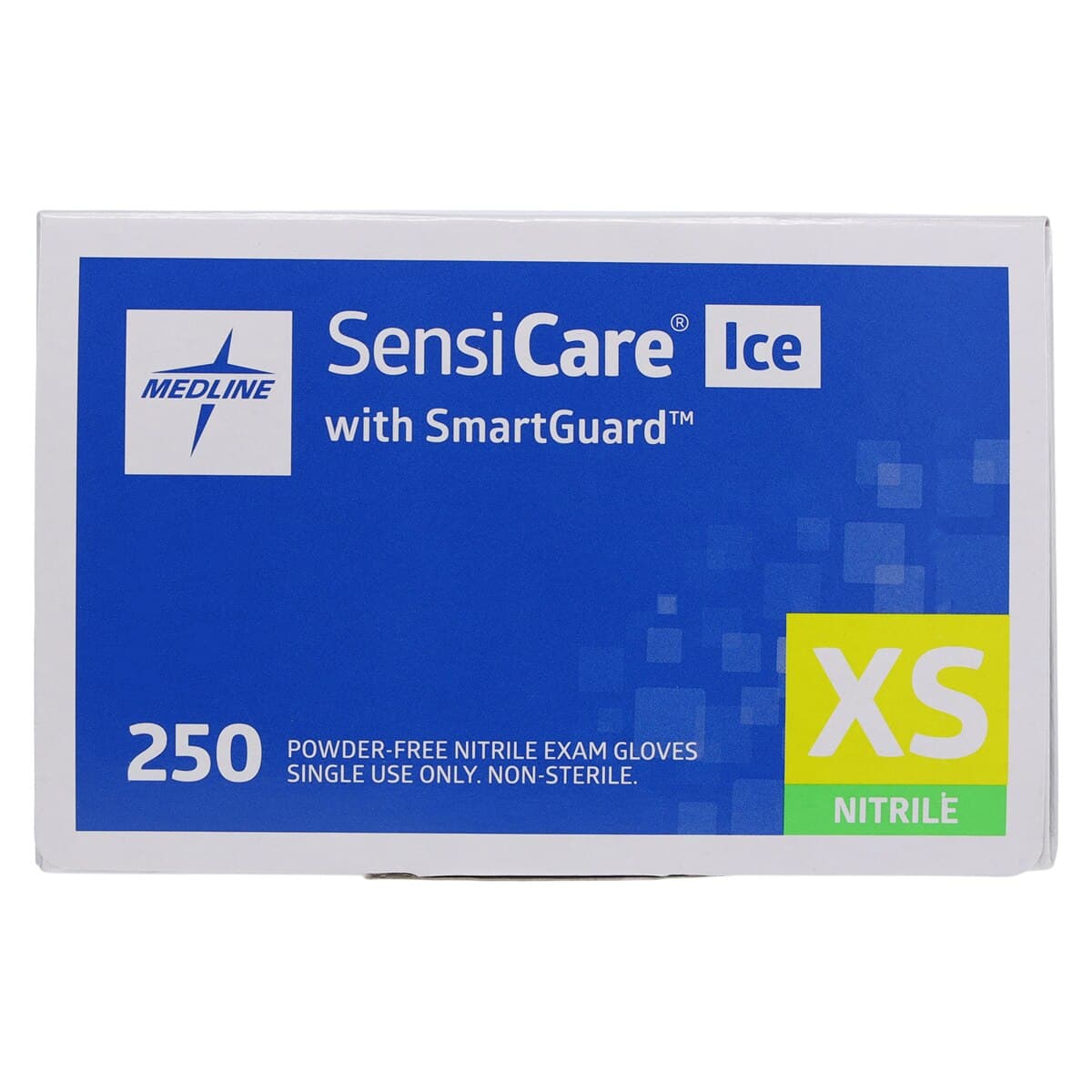 SensiCare-Ice Nitrile Examination Gloves, Powder Free, Non-Sterile, X-Small, Violet Blue, Chemo Tested thumbnail 2