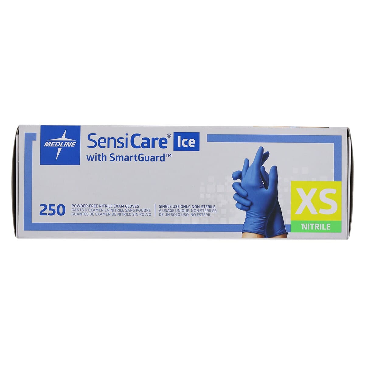 SensiCare-Ice Nitrile Examination Gloves, Powder Free, Non-Sterile, X-Small, Violet Blue, Chemo Tested thumbnail 3