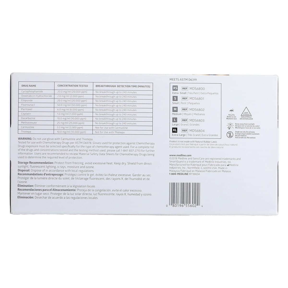 SensiCare-Ice Nitrile Examination Gloves, Powder Free, Non-Sterile, X-Large, Violet Blue, Chemo Tested thumbnail 7
