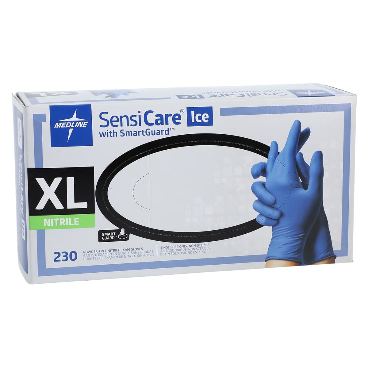 SensiCare-Ice Nitrile Examination Gloves, Powder Free, Non-Sterile, X-Large, Violet Blue, Chemo Tested thumbnail 4