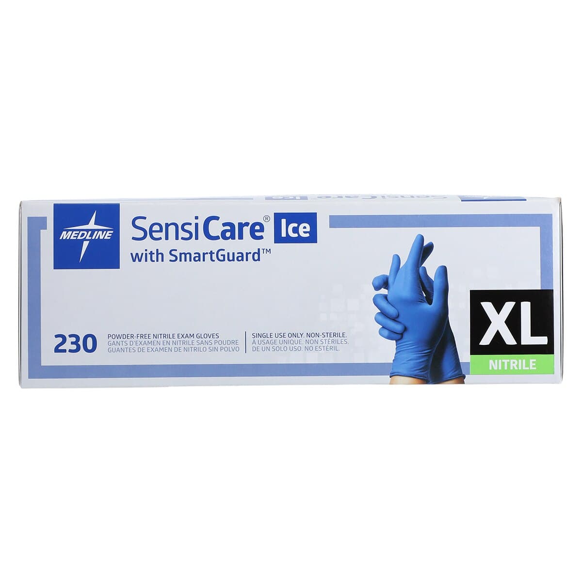 SensiCare-Ice Nitrile Examination Gloves, Powder Free, Non-Sterile, X-Large, Violet Blue, Chemo Tested thumbnail 5