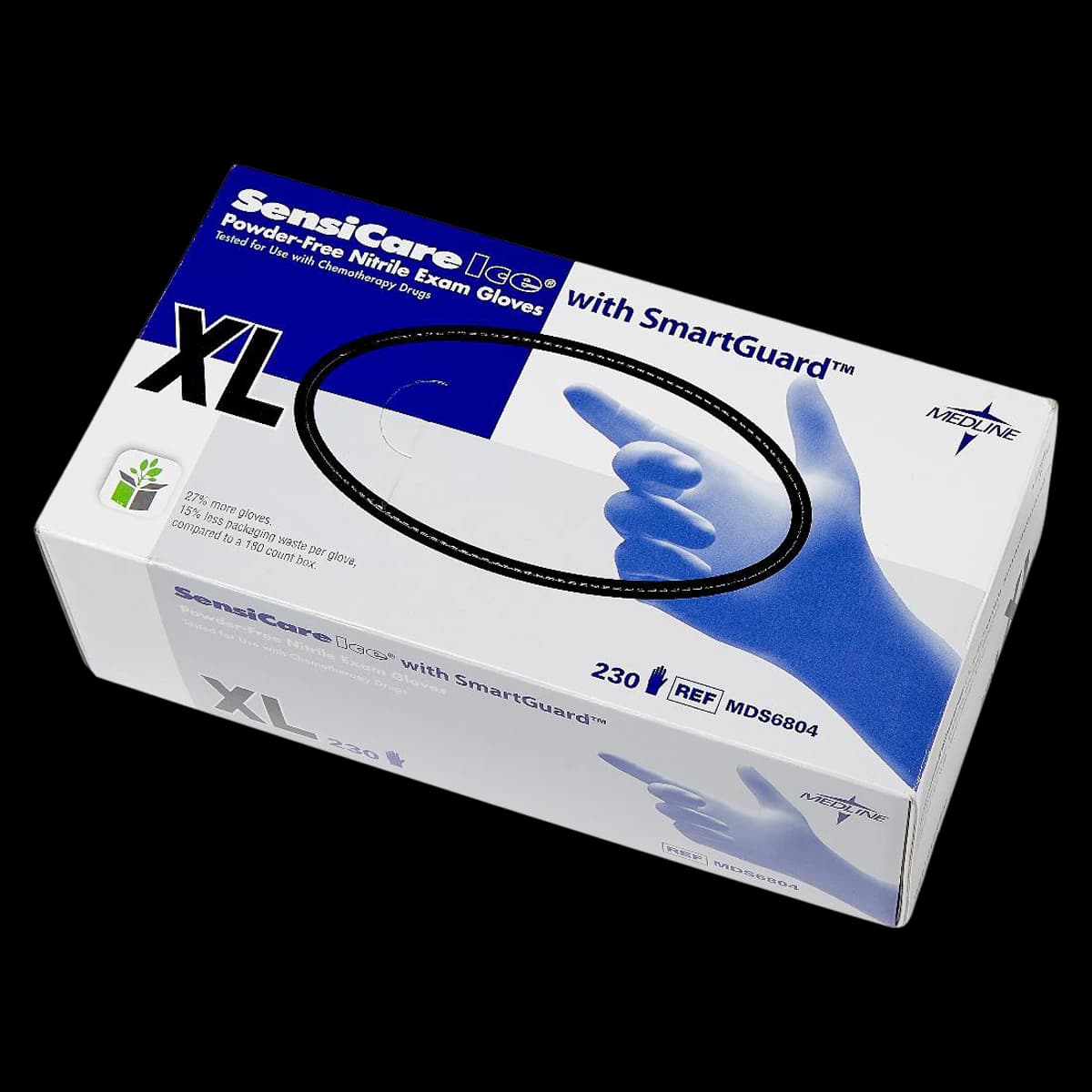 SensiCare-Ice Nitrile Examination Gloves, Powder Free, Non-Sterile, X-Large, Violet Blue, Chemo Tested - SensiCare-Ice Nitrile PF Glove - Image 1