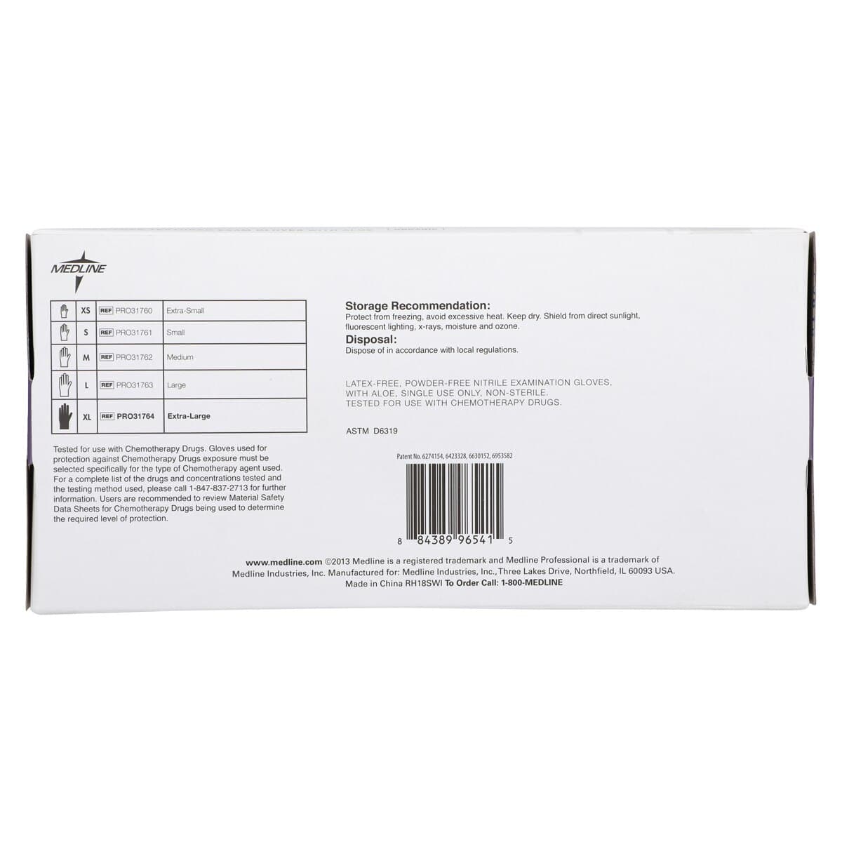 Medline Professional PF Nitrile Examination Gloves, Powder Free, Non-Sterile, X-Large, Green, Chemo Tested thumbnail 7