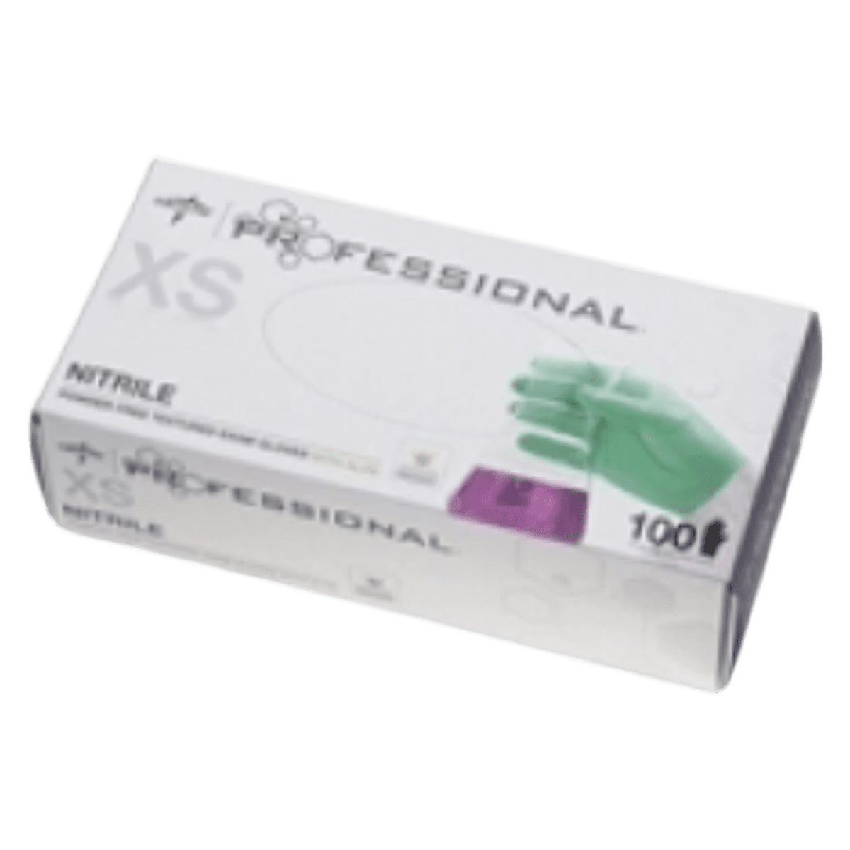 Medline Professional PF Nitrile Gloves, Powder Free, Non-Sterile, X-Small, Green, Chemo Tested thumbnail 2