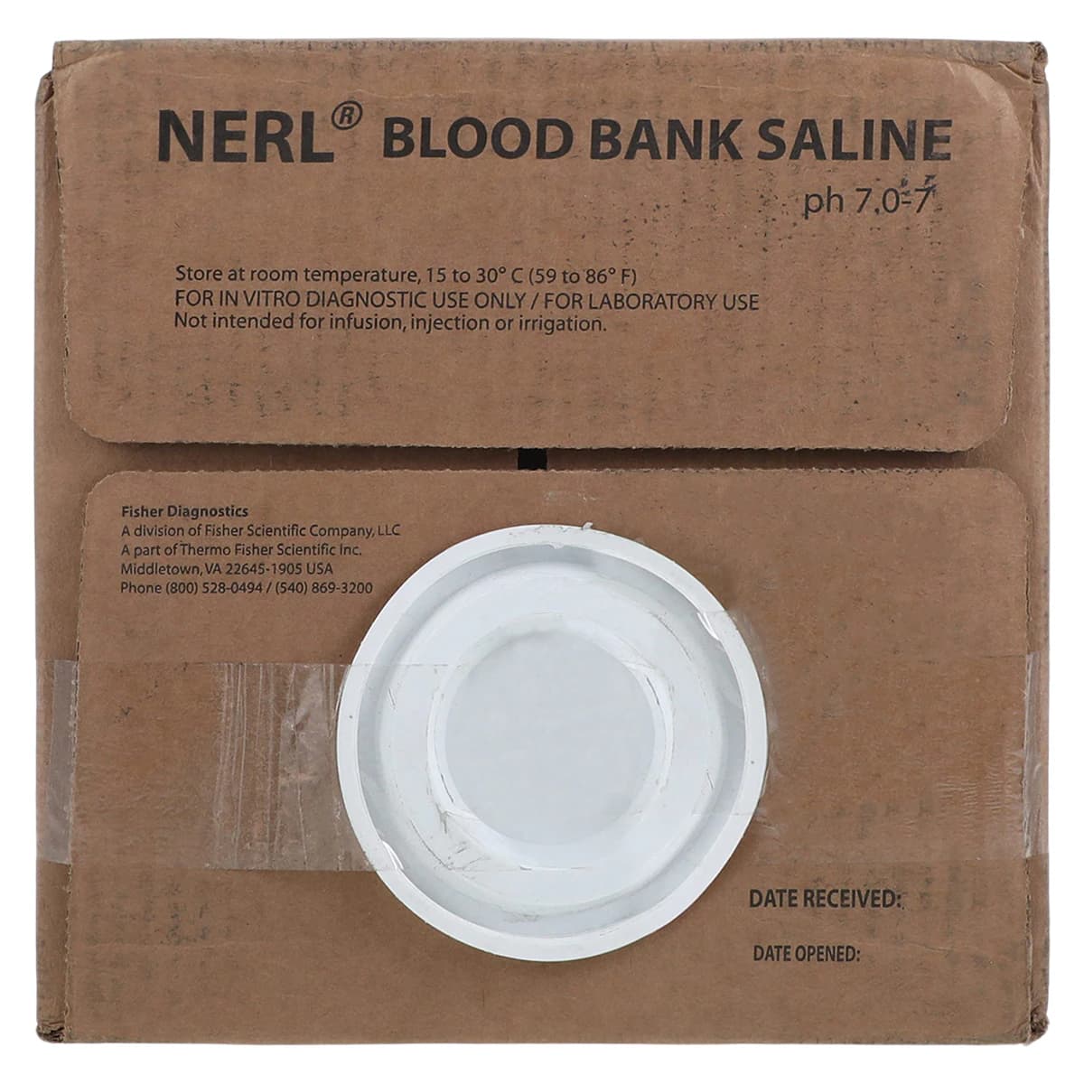 Nerl Diagnostic Corp Blood Bank Saline Solution, pH 7.0-7.2, 10L thumbnail 2