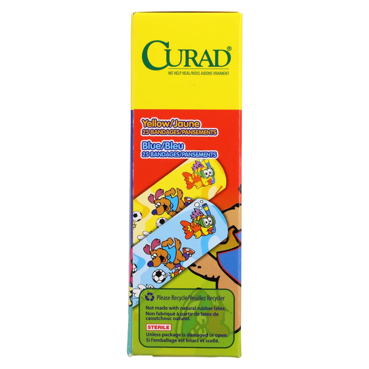 Curad Plastic Strip Bandages, 3/4" x 3", Medtoons, 50/Box thumbnail 4