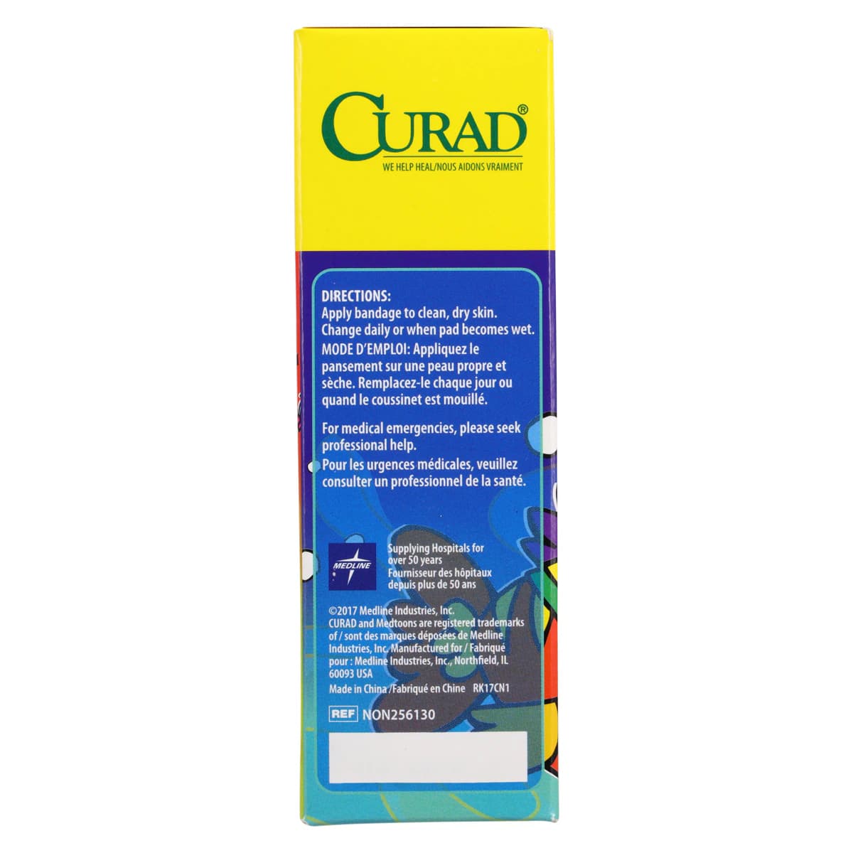 Curad Plastic Strip Bandages, 3/4" x 3", Medtoons, 50/Box thumbnail 5