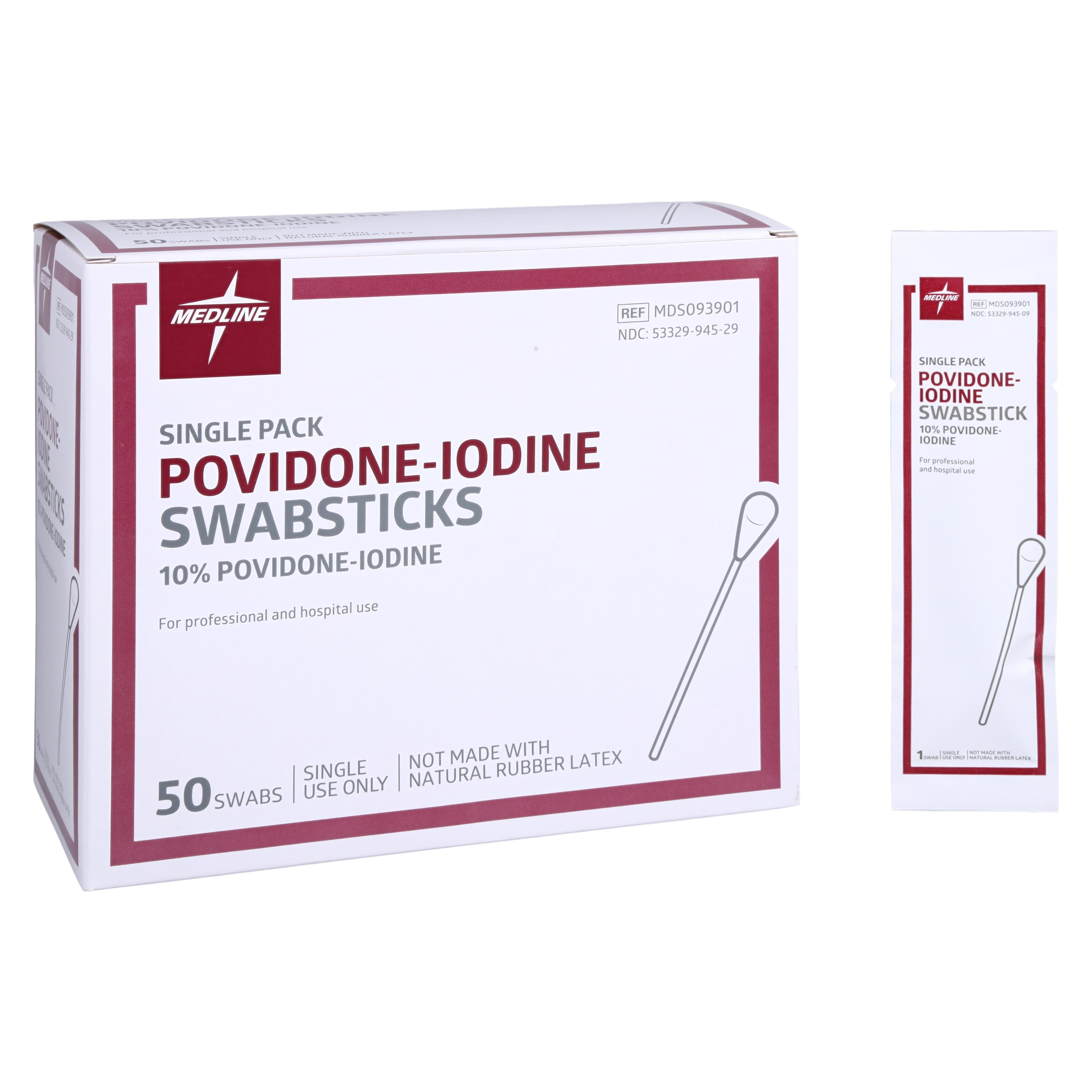 Medline Povidone Iodine Swabstick, 1's, Surgical Prep thumbnail 2