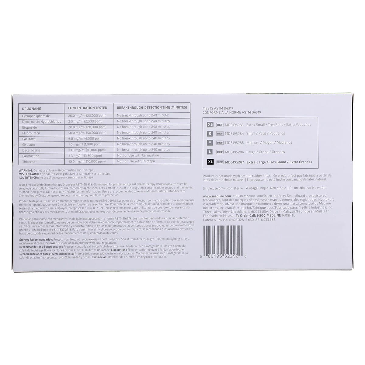 Aloetouch Ice PF Nitrile Exam Gloves, X-Large, Green, Non-Sterile, Chemo Tested thumbnail 7