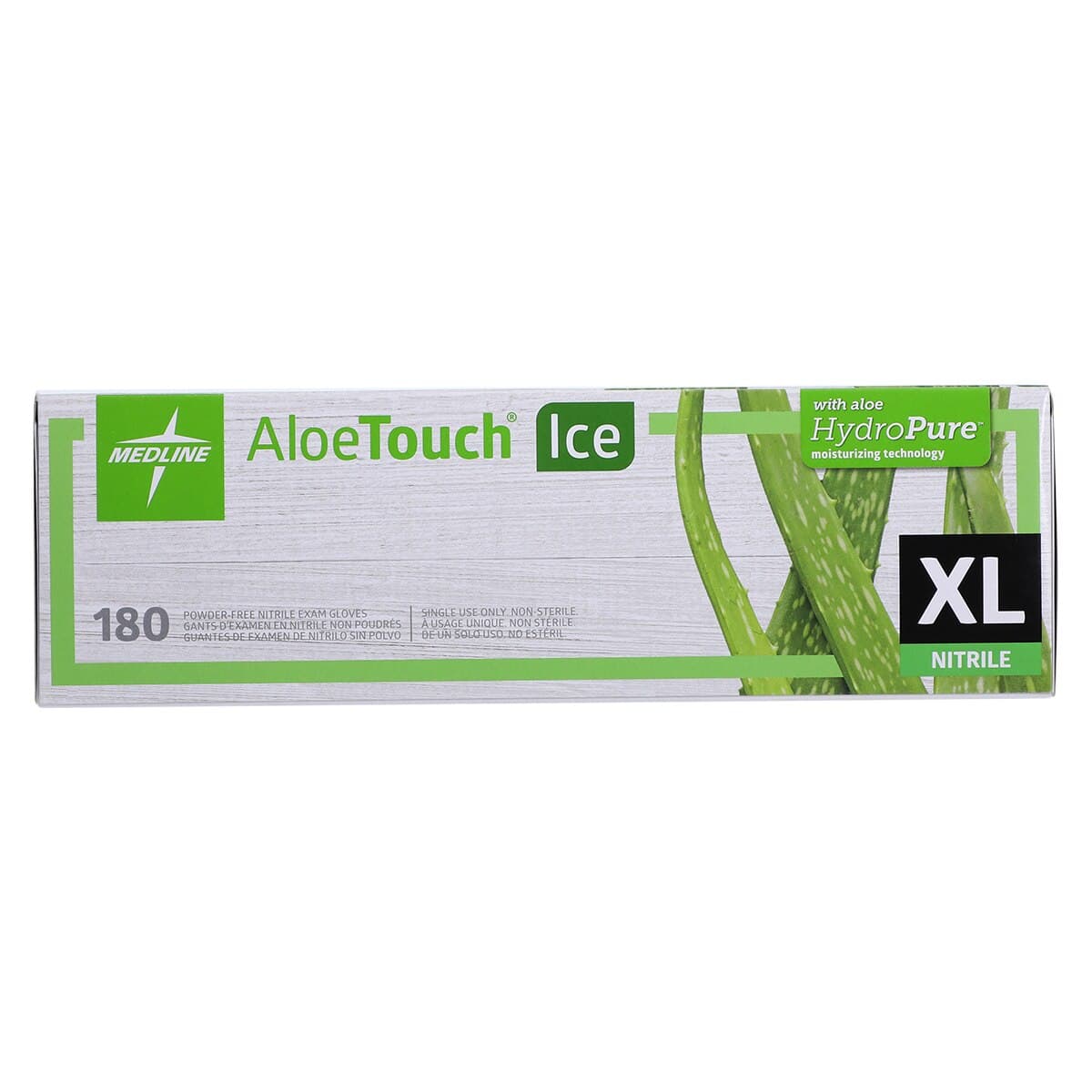 Aloetouch Ice PF Nitrile Exam Gloves, X-Large, Green, Non-Sterile, Chemo Tested thumbnail 5
