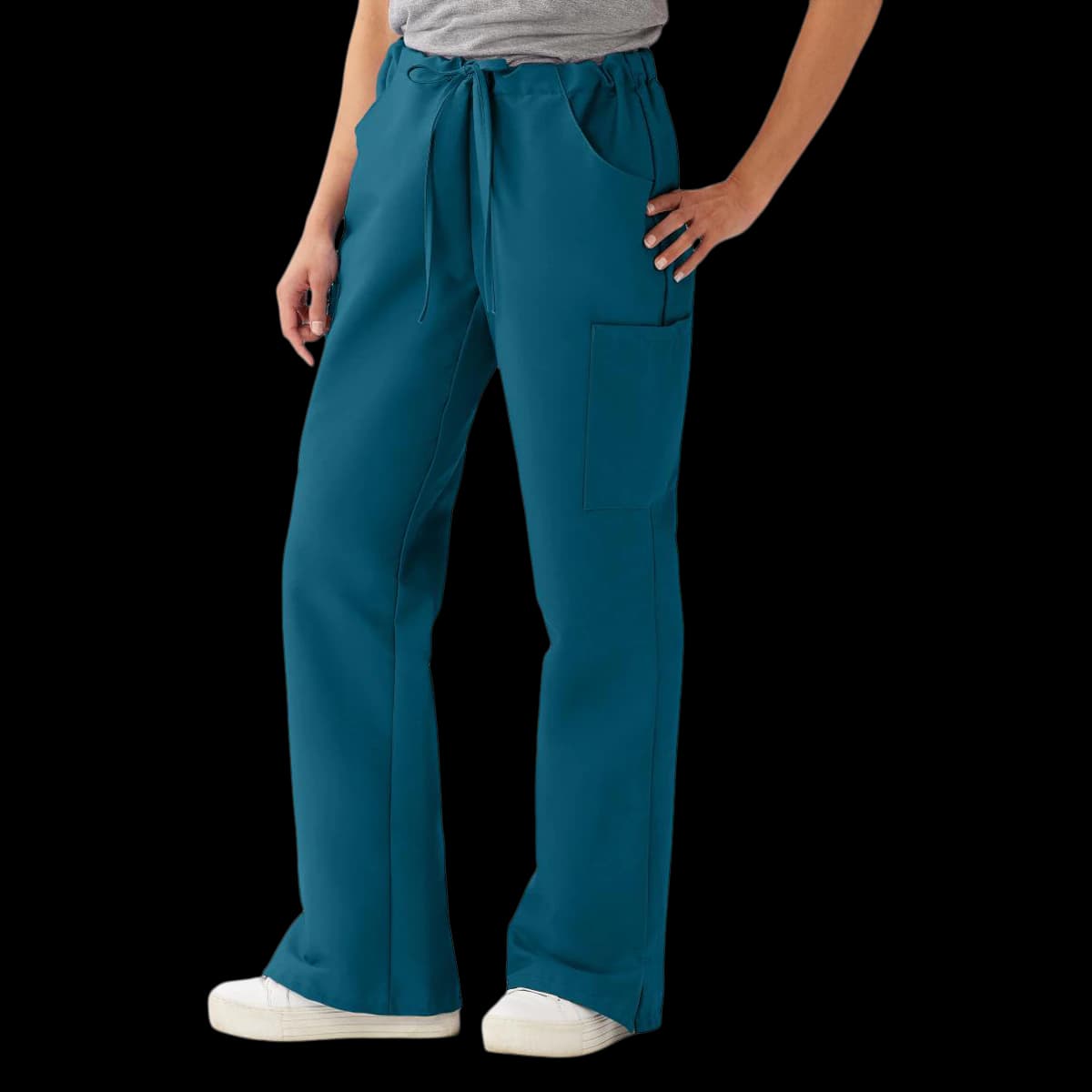 ComfortEase by Medline Scrub Pant, Cargo 5 Pocket, Caribbean Blue, X-Large, 65% Polyester/35% Cotton, Style 8865 - Scrub Pant Cargo 5 Pkt - Image 1